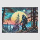 Gone Squatchin' Kleurrijke Sasquatch Landschap Tissuepapier (Voorkant)