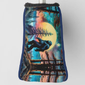 Gone Squatchin' Kleurrijke Sasquatch Moon Golfheadcover (Draai 90)