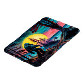 Gone Squatchin' Kleurrijke Sasquatch Nachtlandscha Magneet (Linkerzijde)