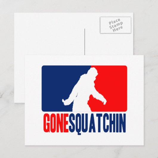 Gone Squatchin League Style Briefkaart (Voorkant / Achterkant)