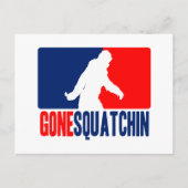 Gone Squatchin League Style Briefkaart (Voorkant)