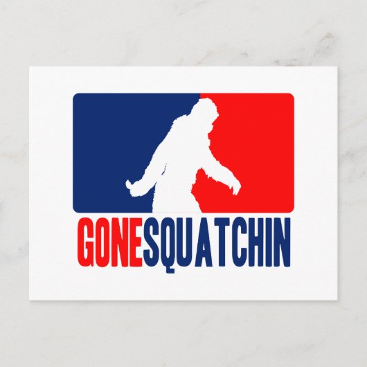 Gone Squatchin League Style Briefkaart (Voorkant)