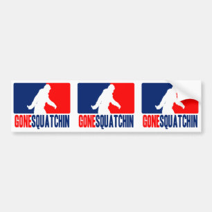 Gone Squatchin League Style Bumpersticker