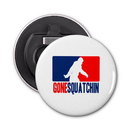 Gone Squatchin League Style Button Flesopener (Voorkant)