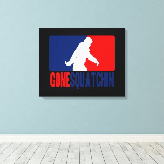 Gone Squatchin League Style Canvas Afdruk (Insitu (Houten vloer))