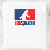 Gone Squatchin League Style Rechthoekige Sticker (Tas)
