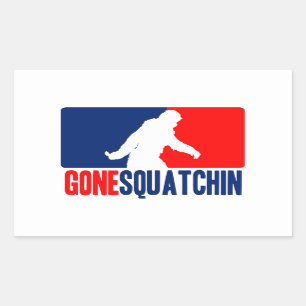 Gone Squatchin League Style Rechthoekige Sticker