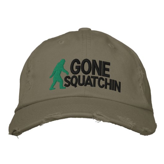 Gone Squatchin met bigfoot logo Pet (Voorkant)