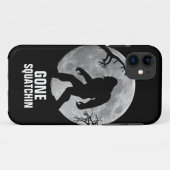 Gone Squatchin met maan en silhouette Case-Mate iPhone Case (Achterkant (horizontaal))