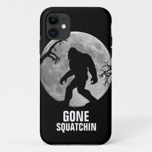 Gone Squatchin met maan en silhouette Case-Mate iPhone Case