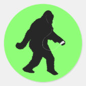 Gone Squatchin' met oordopjes Ronde Sticker (Voorkant)