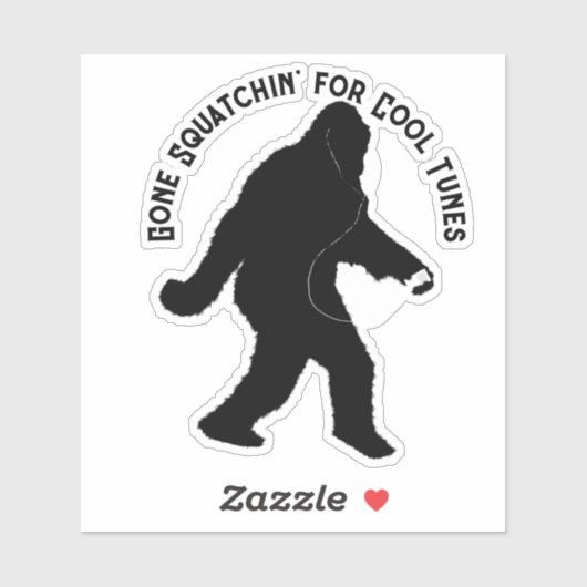 Gone Squatchin' met oordopjes Sticker (Vel)