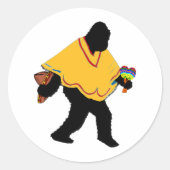 Gone Squatchin' met Poncho Ronde Sticker (Voorkant)