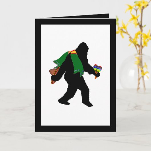 Gone Squatchin' met serape Kaart (Gele Bloem)