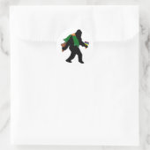 Gone Squatchin' met serape Ronde Sticker (Tas)