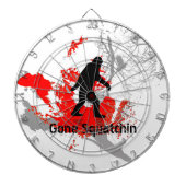 Gone Squatchin met zwart Bigfoot dartboard Dartbord (Voorkant)
