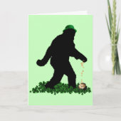 Gone Squatchin' on St. Patrick's Day Kaart (Voorkant)