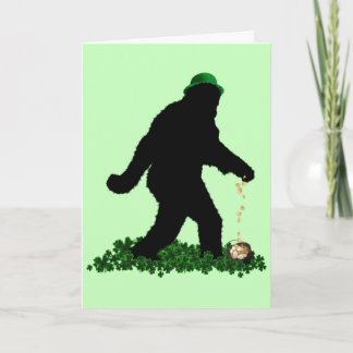 Gone Squatchin' on St. Patrick's Day Kaart