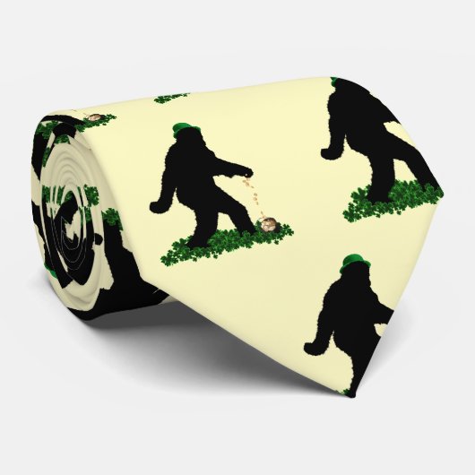 Gone Squatchin' on St. Patrick's Day Stropdas (Opgerold)