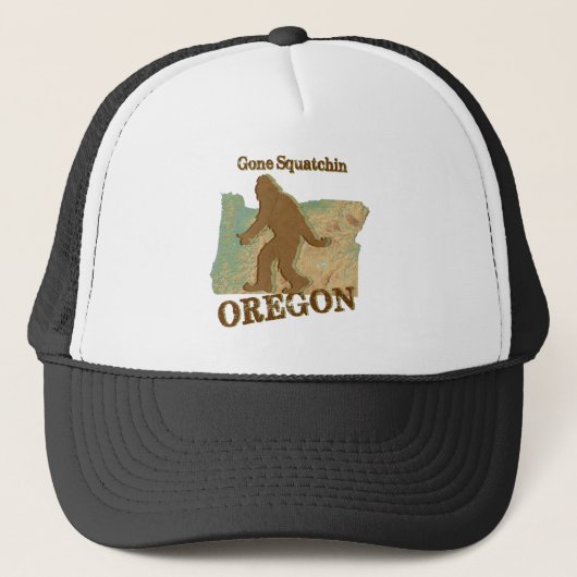 Gone Squatchin Oregon Trucker Pet (Voorkant)