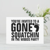 GONE SQUATCHIN PARTIJ INVITATION KAART (Staand voorkant)