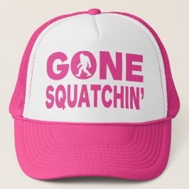 Gone Squatchin' Pink Trucker Hat Trucker Pet