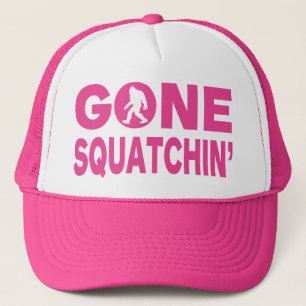 Gone Squatchin' Pink Trucker Hat Trucker Pet