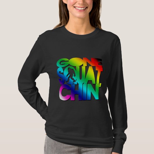 Gone Squatchin' Rainbow T-shirt (Voorkant)