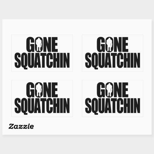 Gone Squatchin Rechthoekige Sticker (Vel)