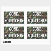 GONE SQUATCHIN RECHTHOEKIGE STICKER (Vel)