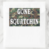 GONE SQUATCHIN RECHTHOEKIGE STICKER (Tas)