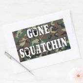 GONE SQUATCHIN RECHTHOEKIGE STICKER (Envelop)