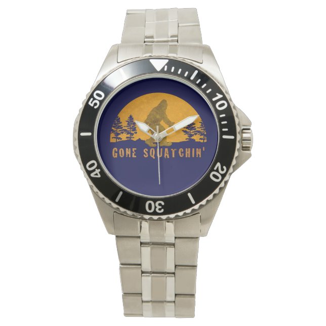  Gone Squatchin Roestvrijstalen polshorloge Horloge (Voorkant)