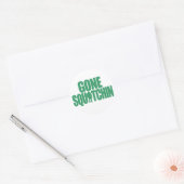 Gone Squatchin Ronde Sticker (Envelop)