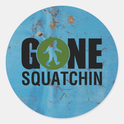 Gone Squatchin  Ronde Sticker (Voorkant)