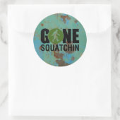 Gone Squatchin  Ronde Sticker (Tas)