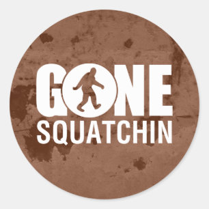 Gone Squatchin  Ronde Sticker