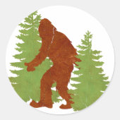 Gone Squatchin Ronde Sticker (Voorkant)