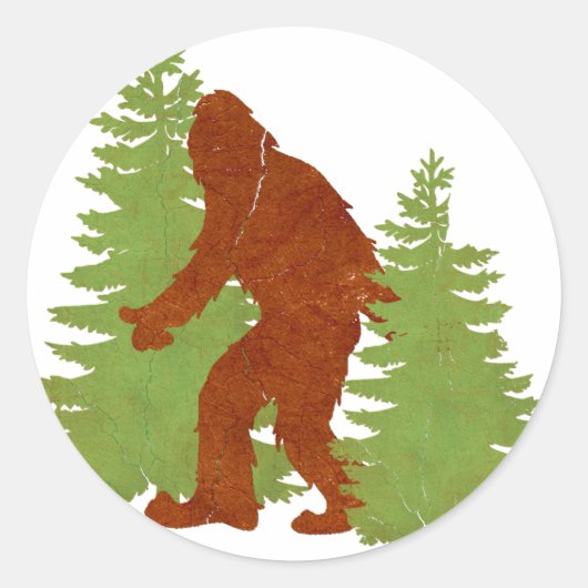 Gone Squatchin Ronde Sticker (Voorkant)