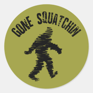 Gone Squatchin Ronde Sticker