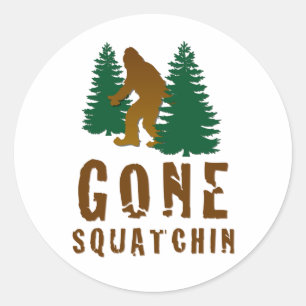 Gone Squatchin Ronde Sticker