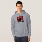 Gone Squatchin (rood en zwart) Hoodie (Voorkant volledig)