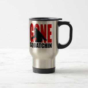 Gone Squatchin (rood en zwart) Reisbeker