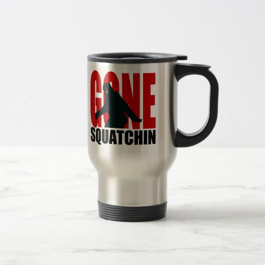 Gone Squatchin (rood en zwart) Reisbeker (Rechts)