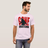 Gone Squatchin (rood en zwart) T-shirt (Voorkant volledig)