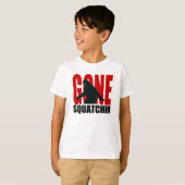Gone Squatchin (rood en zwart) T-shirt (Voorkant volledig)