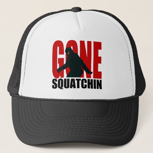 Gone Squatchin (rood en zwart) Trucker Pet (Voorkant)