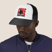 Gone Squatchin (rood en zwart) Trucker Pet (In situ)