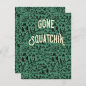 Gone Squatchin Sign Briefkaart (Voorkant / Achterkant)