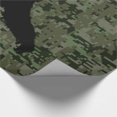 Gone Squatchin Silhouette op Digital Camouflage Cadeaupapier (Hoek)